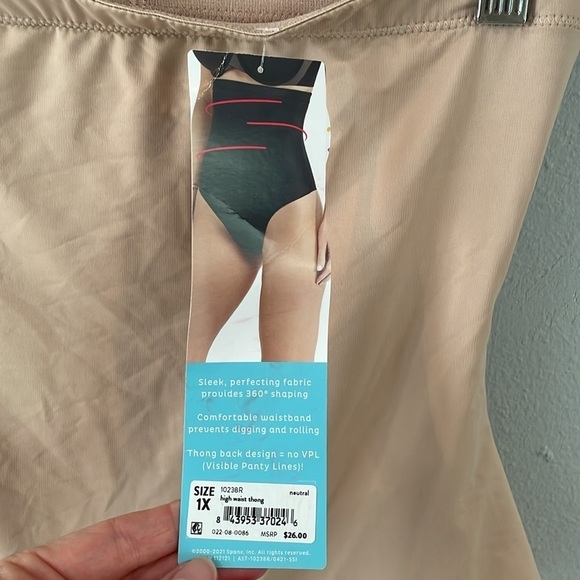 NWT Spanx High Rise Thong 1X - Picture 5 of 7
